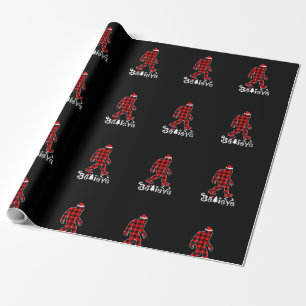 Papier Cadeau Bigfoot Croire Plaid Correspondant Famille Noël Pa