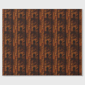 Papier Cadeau Bigfoot dans les bois Noël (Plat)