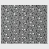 Papier Cadeau Bigfoot et Jackalope dans les Bois gris Motif (Plat)