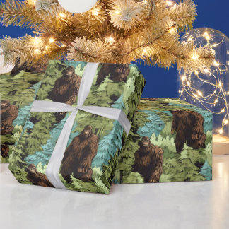Papier Cadeau Bigfoot Grognon au Fond des Bois