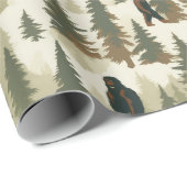 Papier Cadeau Bigfoot In the Forest (Coin rond)