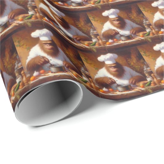 Papier Cadeau Bigfoot le chef (Coin rond)