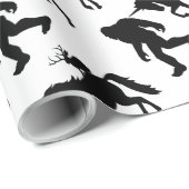 Papier Cadeau Bigfoot, Licorne, Jackalope (Coin rond)