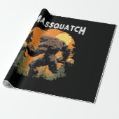Papier Cadeau Bigfoot Massquatch Drôle (Déroulé)
