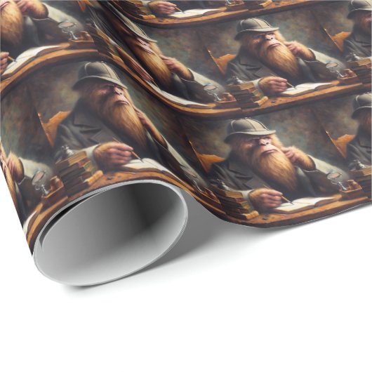 Papier Cadeau Bigfoot Sherlock Holmes (Coin rond)