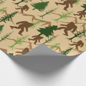 Papier Cadeau Bigfoot Squatchin dans les Bois Anniversaire (Coin)
