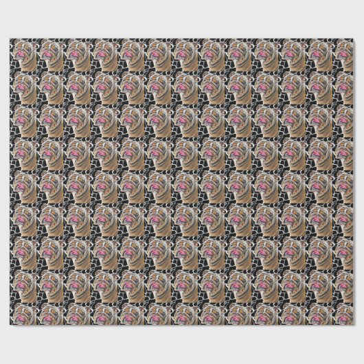 Papier Cadeau Biggie the Bulldog Animal Gram Wrapper Paper (Plat)