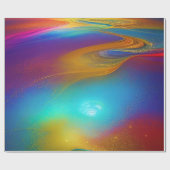 Papier Cadeau Bijou Arc-en-ciel Couleur métallique Look Abstract (Plat)