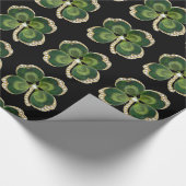 Papier Cadeau Bijou Shamrock Gold Saint Patrick avec perles (Coin)