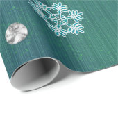 Papier Cadeau Bijoux de flocon de neige 3D (Coin rond)