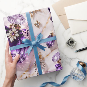 Papier Cadeau Bijoux de Parfum Violet Améthyste