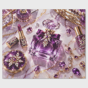 Papier Cadeau Bijoux de Parfum Violet Améthyste
