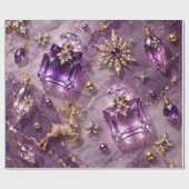 Papier Cadeau Bijoux de Parfum Violet Améthyste (Plat)