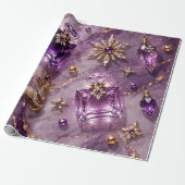 Papier Cadeau Bijoux de Parfum Violet Améthyste (Déroulé)