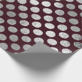 Papier Cadeau Bijoux Maron Bourgogne Pots Argent Vip (Coin)