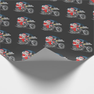 Papier Cadeau Biker Père Noël