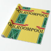 Papier Cadeau Billard Américain Classique 8 Boules (Déroulé)