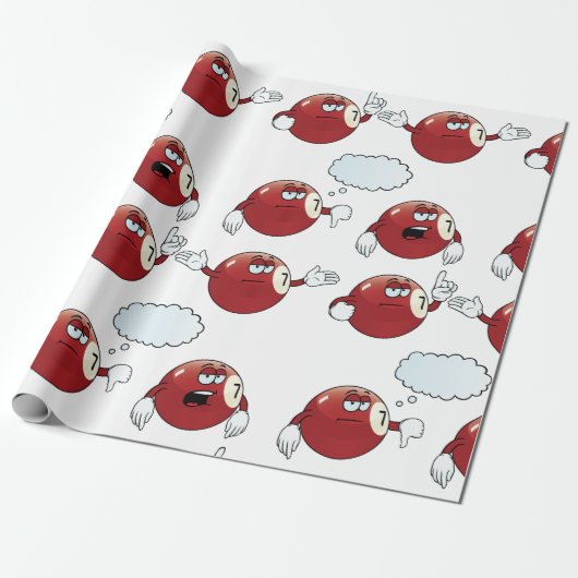 Papier Cadeau Billard Ball (Déroulé)