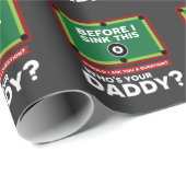 Papier Cadeau Billard Biliard Love Snooker Pool Drôle papa papa (Coin rond)