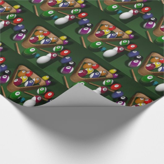 Papier Cadeau Billard Billard Balls Pool Ballons On Table Print (Coin)