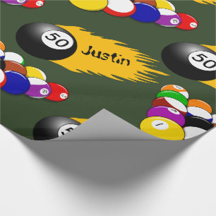 Papier Cadeau Billards personnalisés