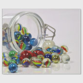 Papier Cadeau billes jouets en verre (Plat)