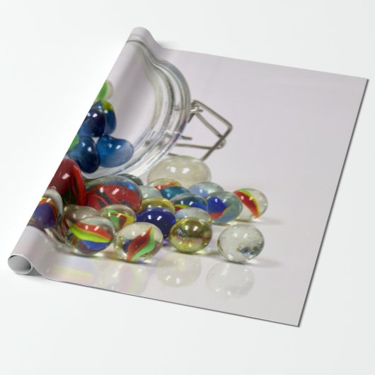 Papier Cadeau billes jouets en verre (Déroulé)