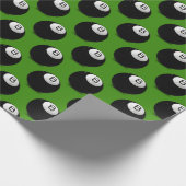 Papier Cadeau billiard huit boule sur vert (Coin)