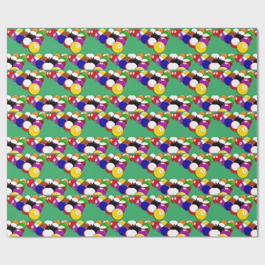 Papier Cadeau Billiards Design Wrapper Papier Rouleau (Plat)