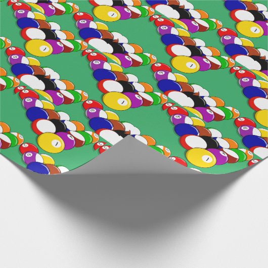 Papier Cadeau Billiards Design Wrapper Papier Rouleau (Coin)