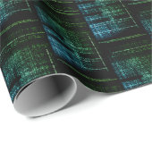 Papier cadeau Binary Bliss Tech (Coin rond)