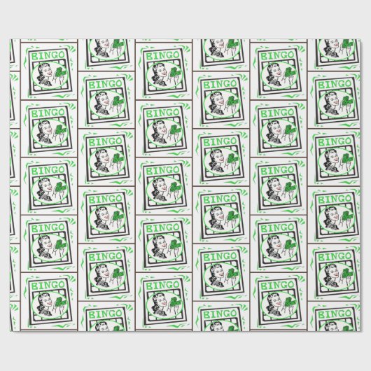Papier Cadeau Bingo Lady Avec Money Bingo (Plat)