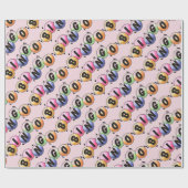 Papier Cadeau Bingo Papier à enveloppement rose pâle (Plat)