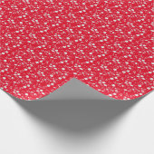 Papier Cadeau Biologie schéma conception blanc et rouge (Coin)