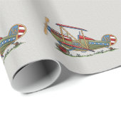 Papier Cadeau Biplan mignon (Coin rond)