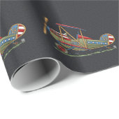 Papier Cadeau Biplan mignon (Coin rond)