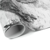 Papier Cadeau Birch bark pattern wrapping paper (Coin rond)