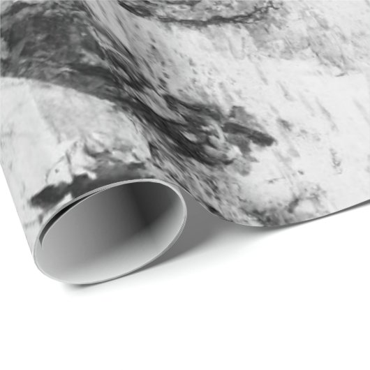 Papier Cadeau Birch bark pattern wrapping paper (Coin rond)