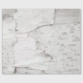 Papier Cadeau Birch Bark Tree White Rustic Country Woodland (Plat)