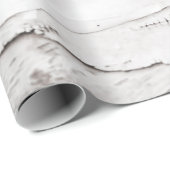 Papier Cadeau Birch Bark Tree White Rustic Country Woodland (Coin rond)