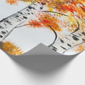 Papier Cadeau Birch Fall Birch Tree Automne Pays Feuille cadeau (Coin)