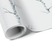 Papier Cadeau Birch Tree (Coin rond)