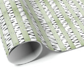 Papier Cadeau Birch Tree Art Pattern (Coin rond)