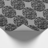 Papier Cadeau "Bird Creature" B&W Abstrait (Coin)