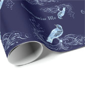 Papier Cadeau Bird on a Scroll (Coin rond)