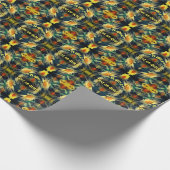 Papier Cadeau Bird On Yellow Daisies Imaginaire Art Personnalisé (Coin)