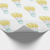 Papier Cadeau Birdie de badminton (Coin)