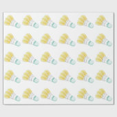 Papier Cadeau Birdie de badminton (Plat)
