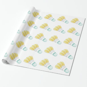Papier Cadeau Birdie de badminton
