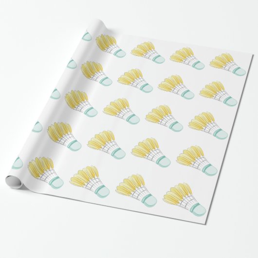 Papier Cadeau Birdie de badminton (Déroulé)